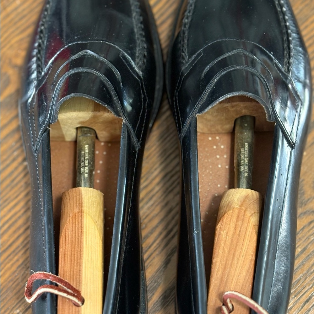 G.H. Bass & Co. Shiny Black Leather Loafers
